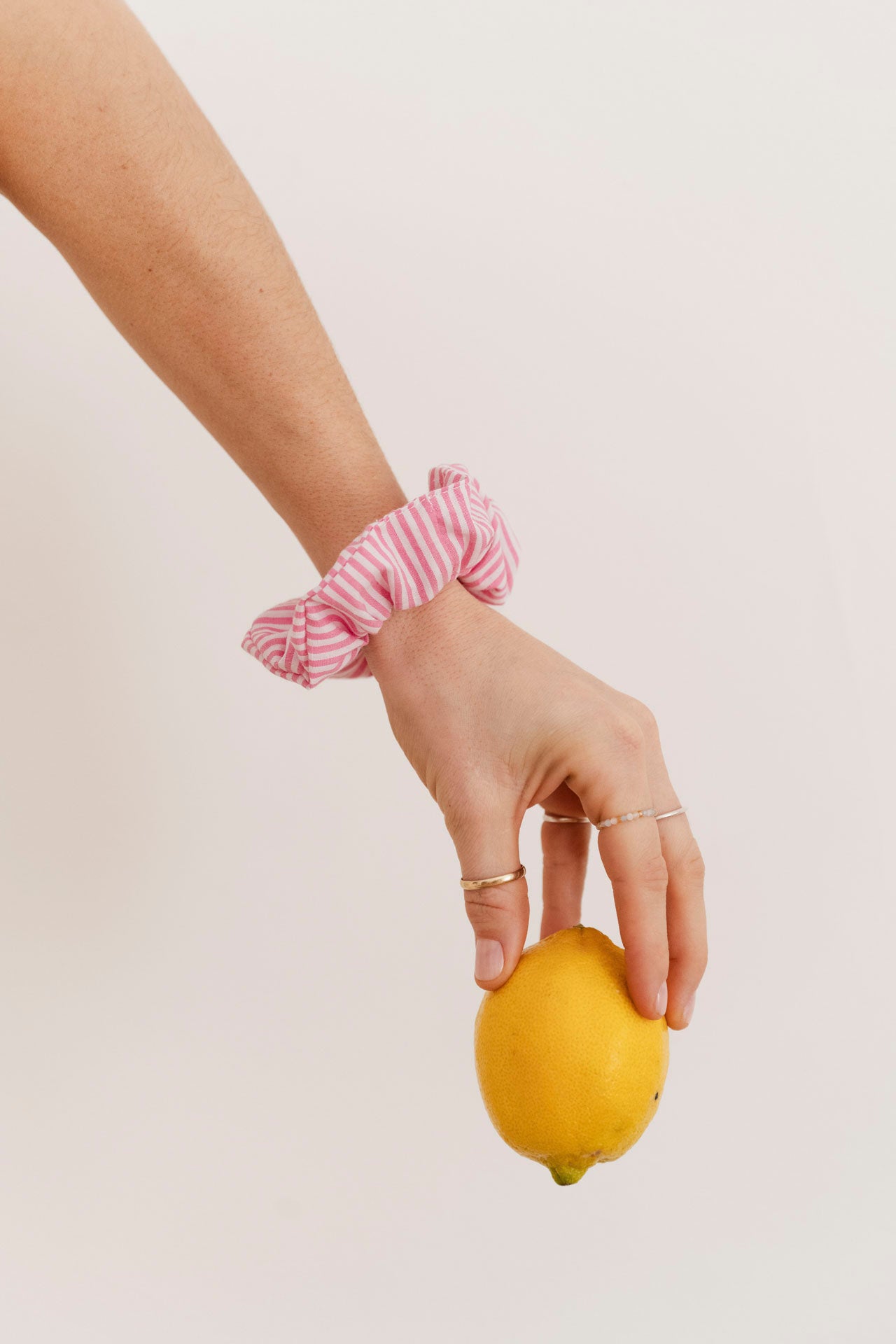 scrunchie - MEDINA cotton - stripes pink