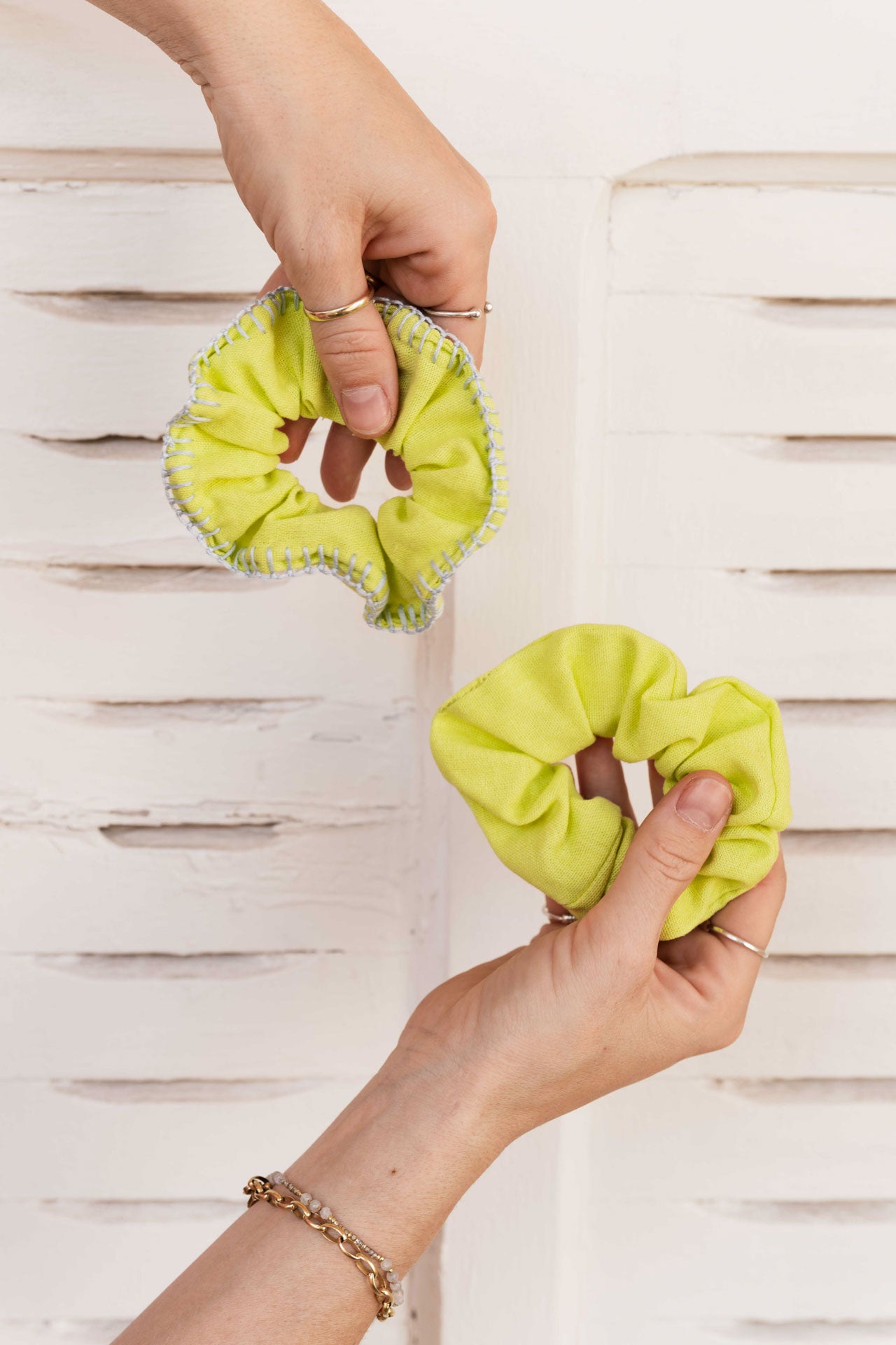 scrunchie - MEDINA linen - neon hbik