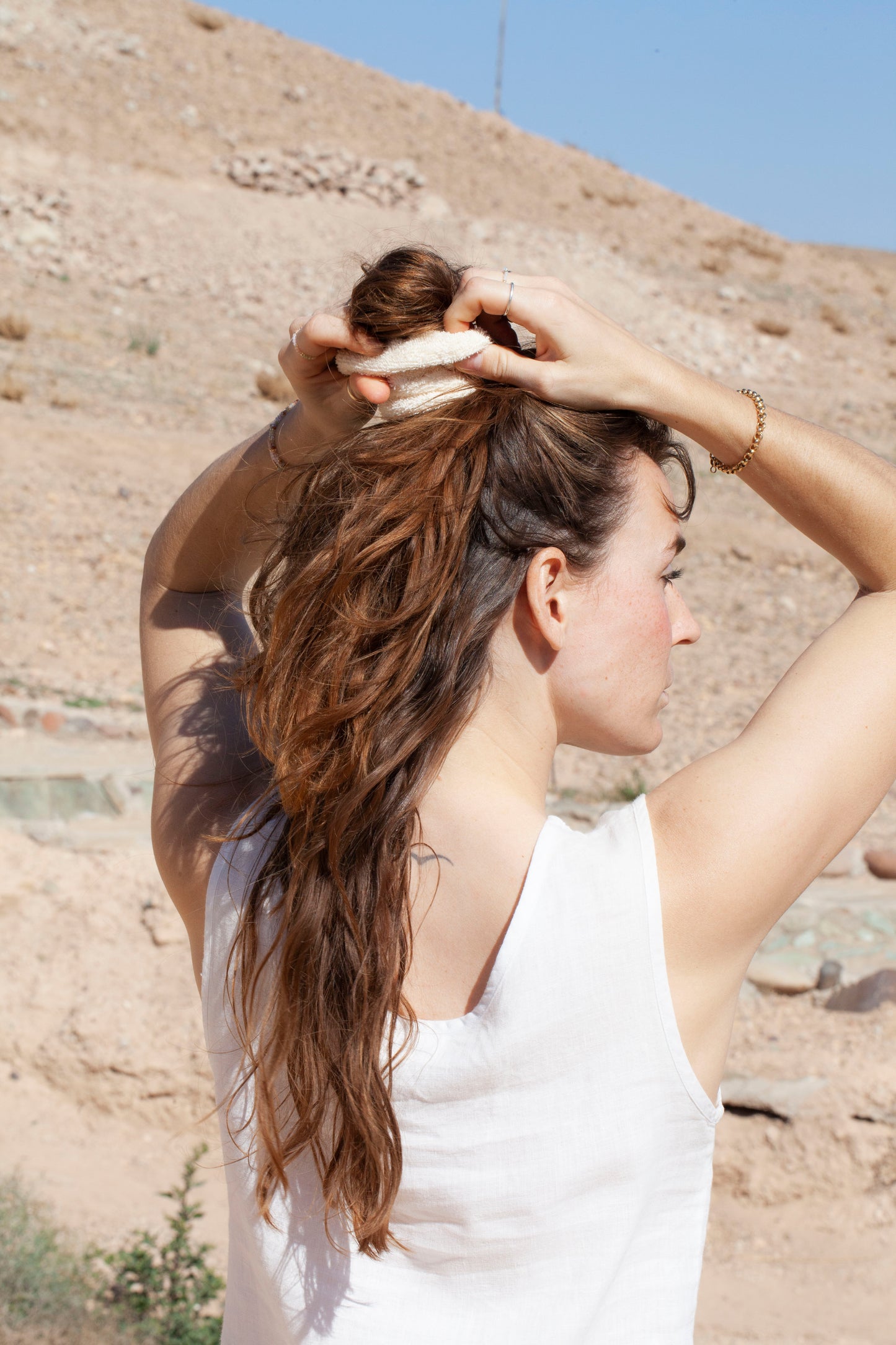 scrunchie - MEDINA terry - beige - sale