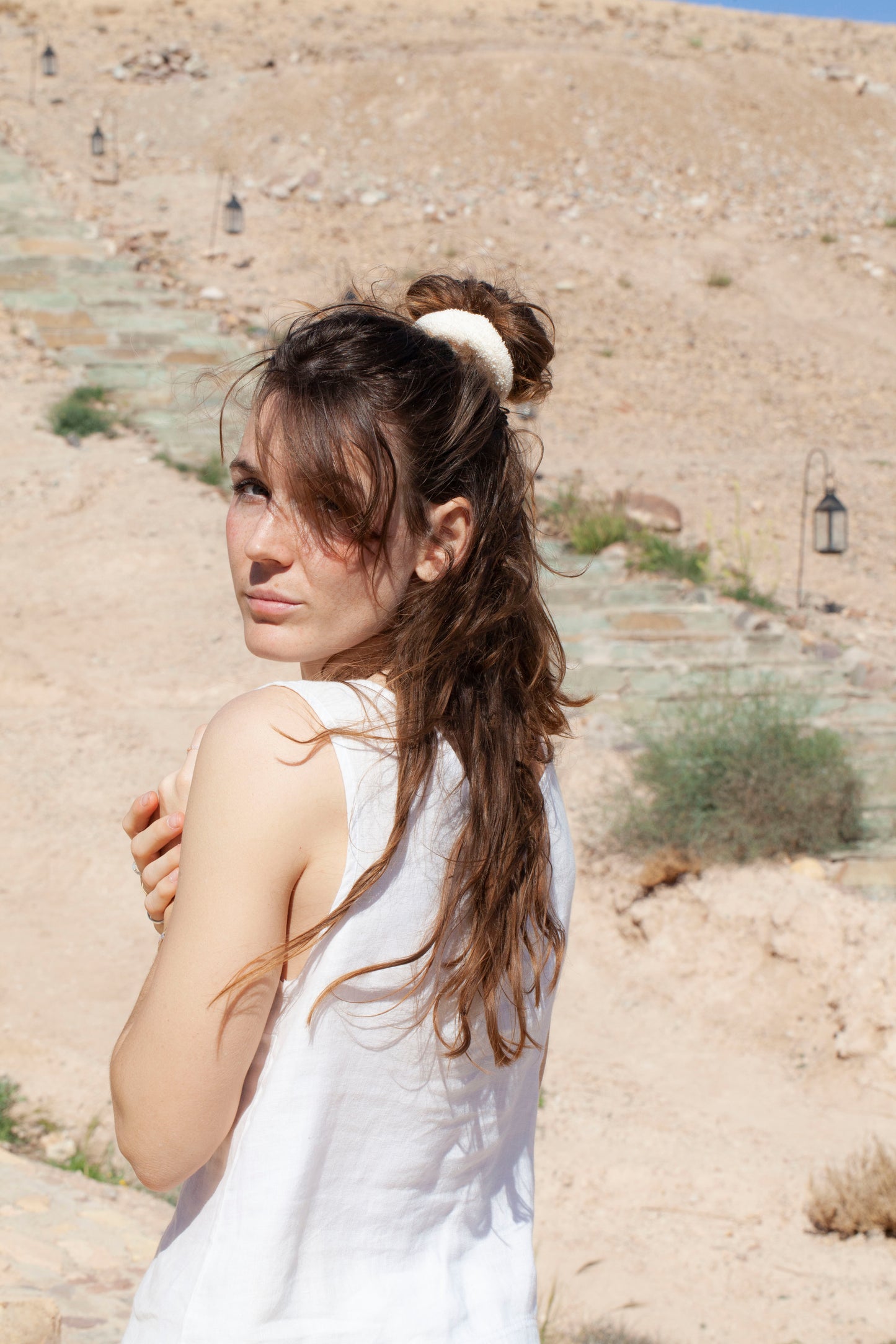 scrunchie - MEDINA terry - beige - sale
