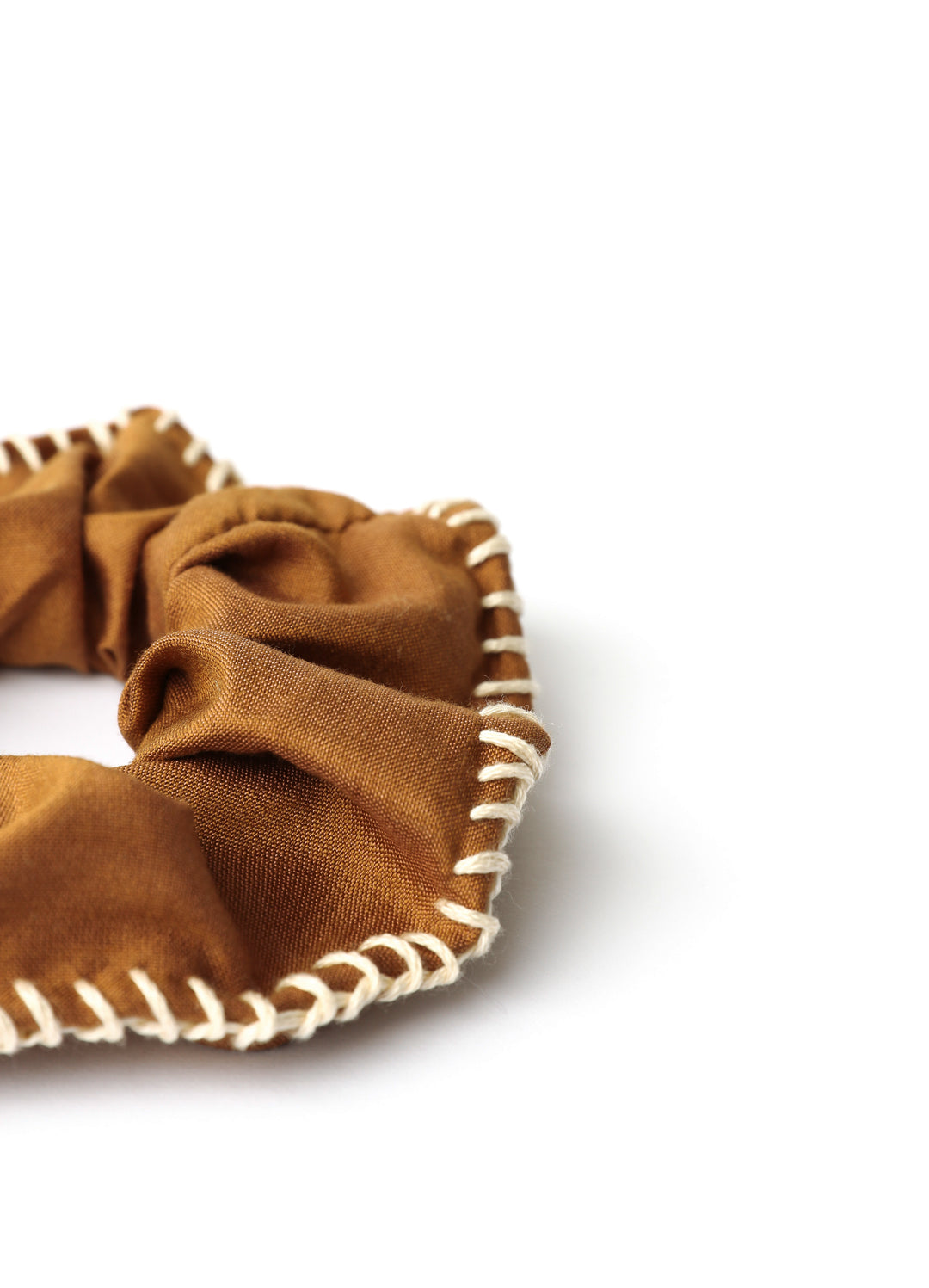 scrunchie - MEDINA silk - cognac hbik