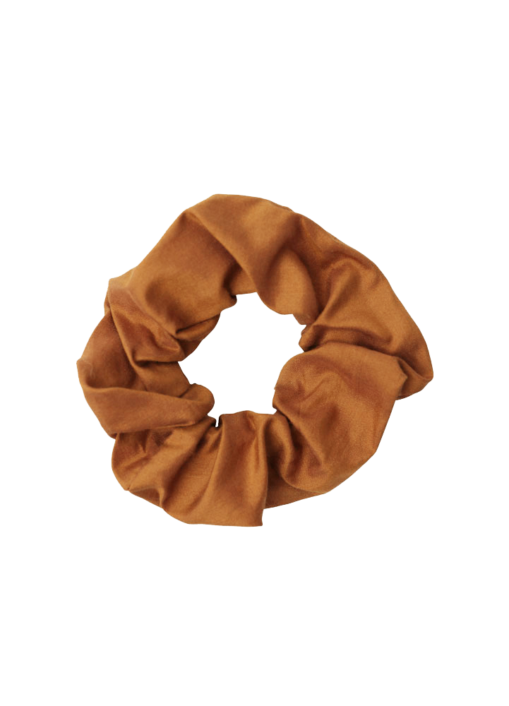 scrunchie - MEDINA silk - cognac