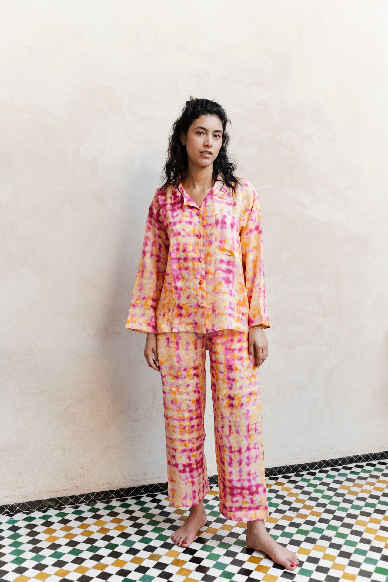 linen shirt - MARA - acid