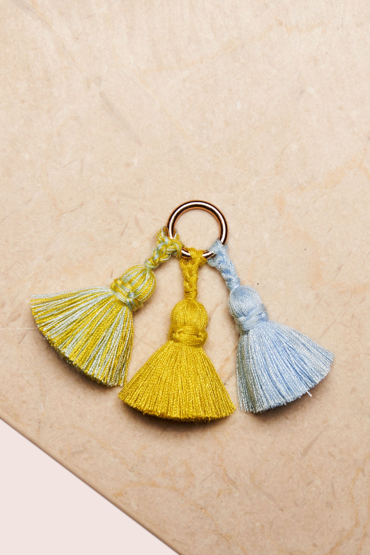 tassel trio - SHOUSHA - light blue, limegreen, yuzu