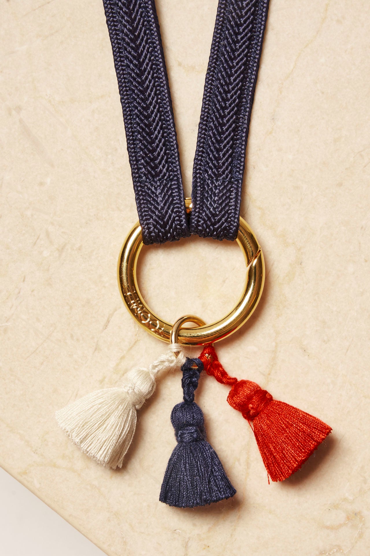 tassel trio - SHOUSHA - red, marine, ecru