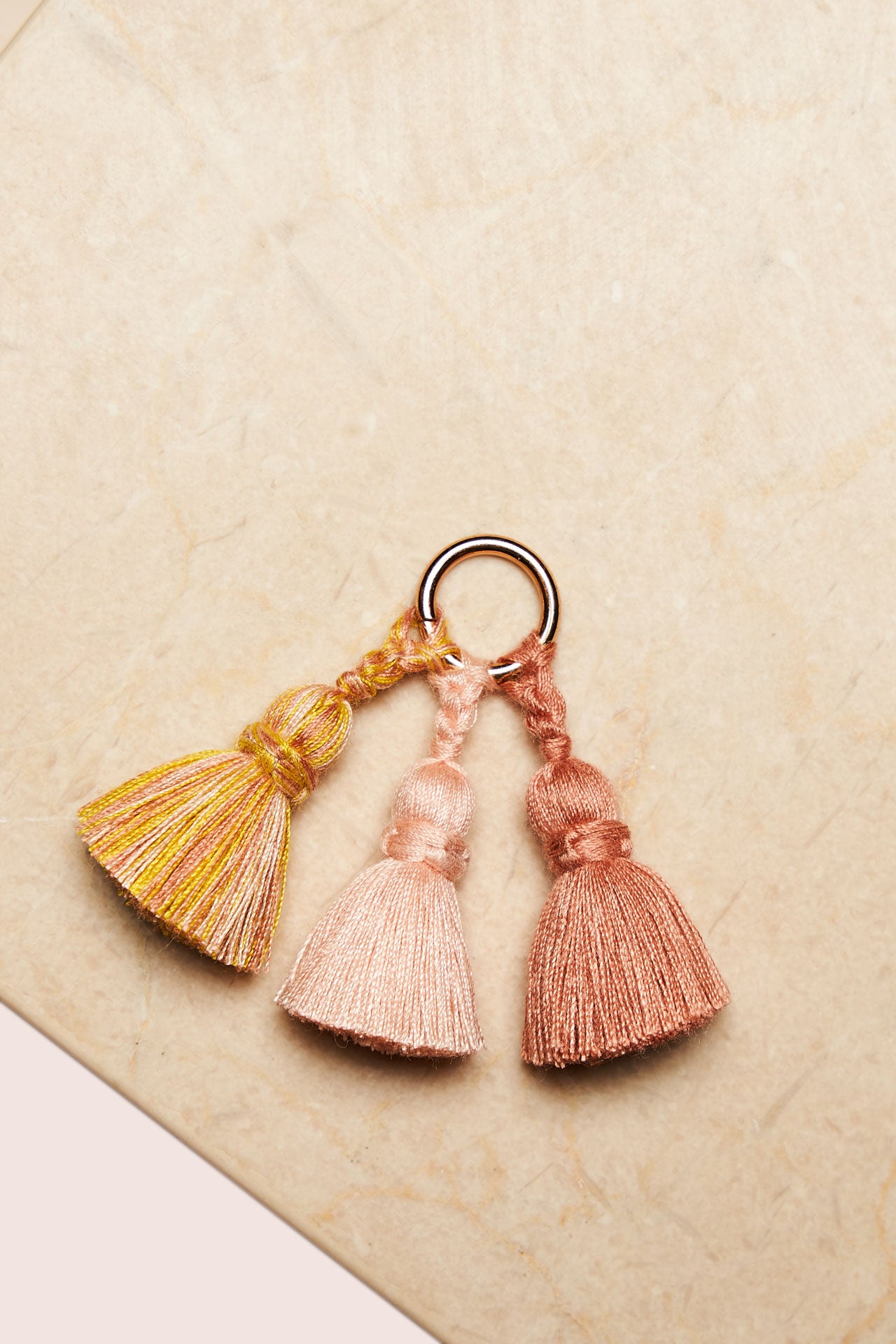 tassel trio - SHOUSHA - rose, salmon, snapper