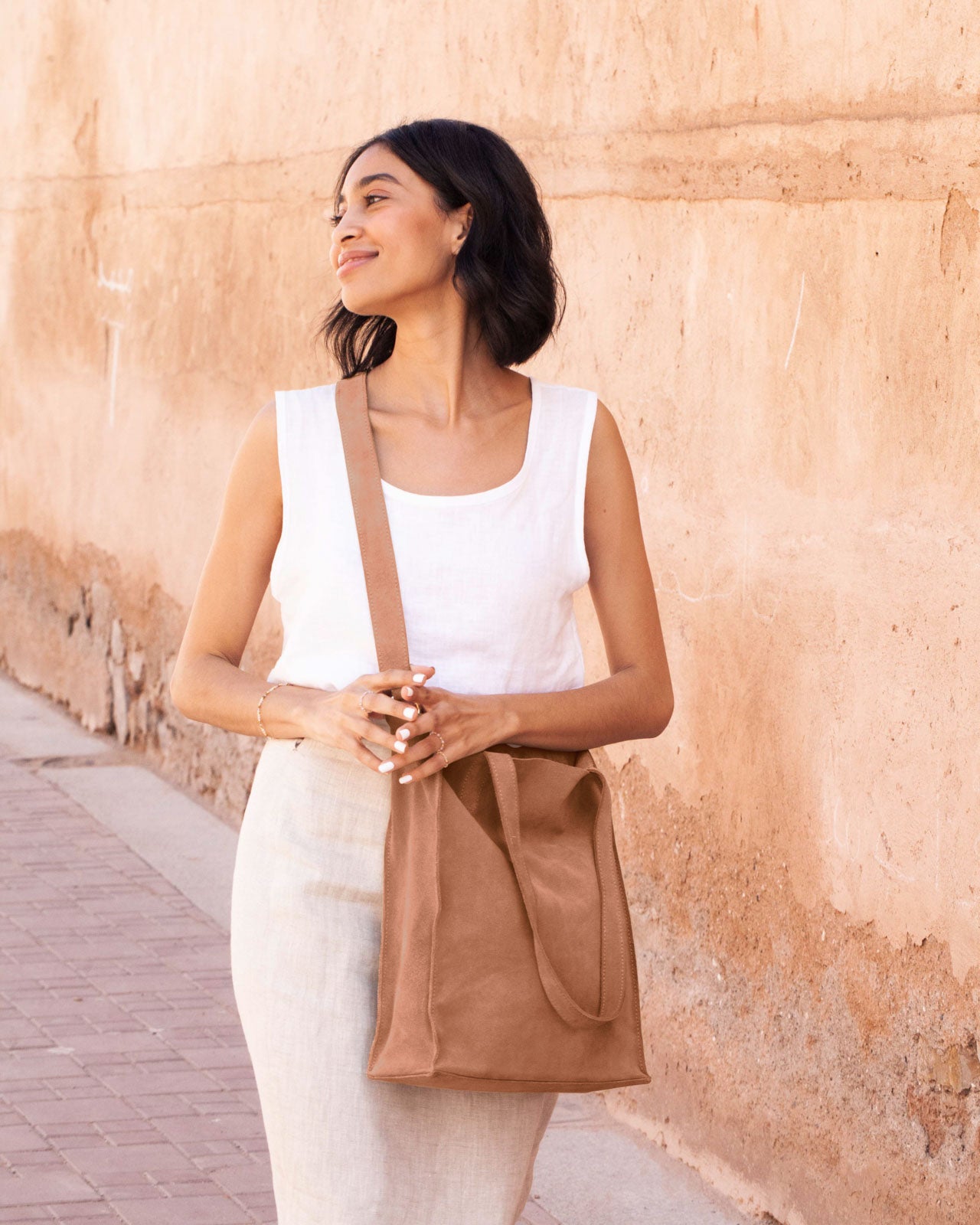 tote - DENYA - crossbody - red clay