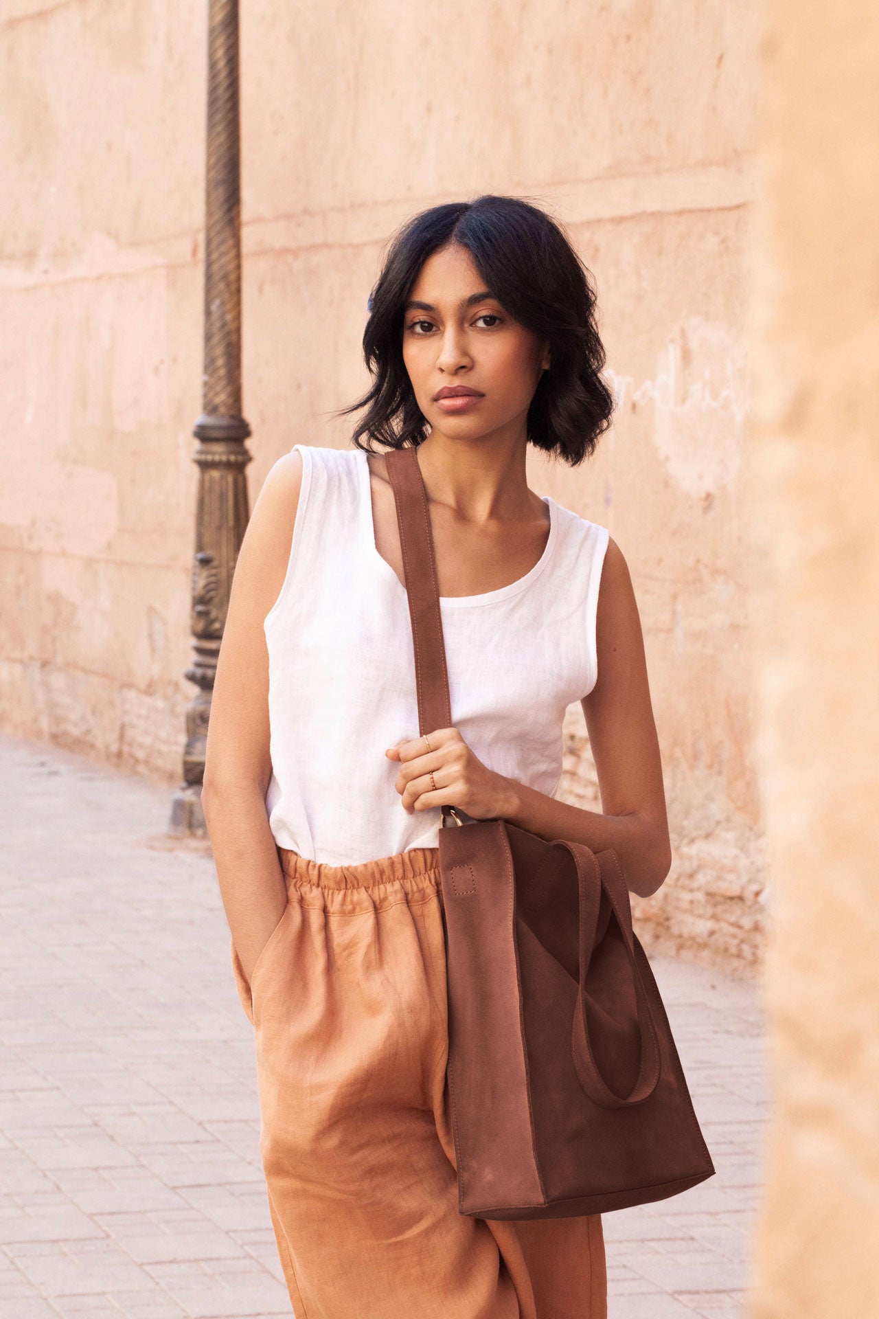 tote - DENYA - crossbody - rose wood