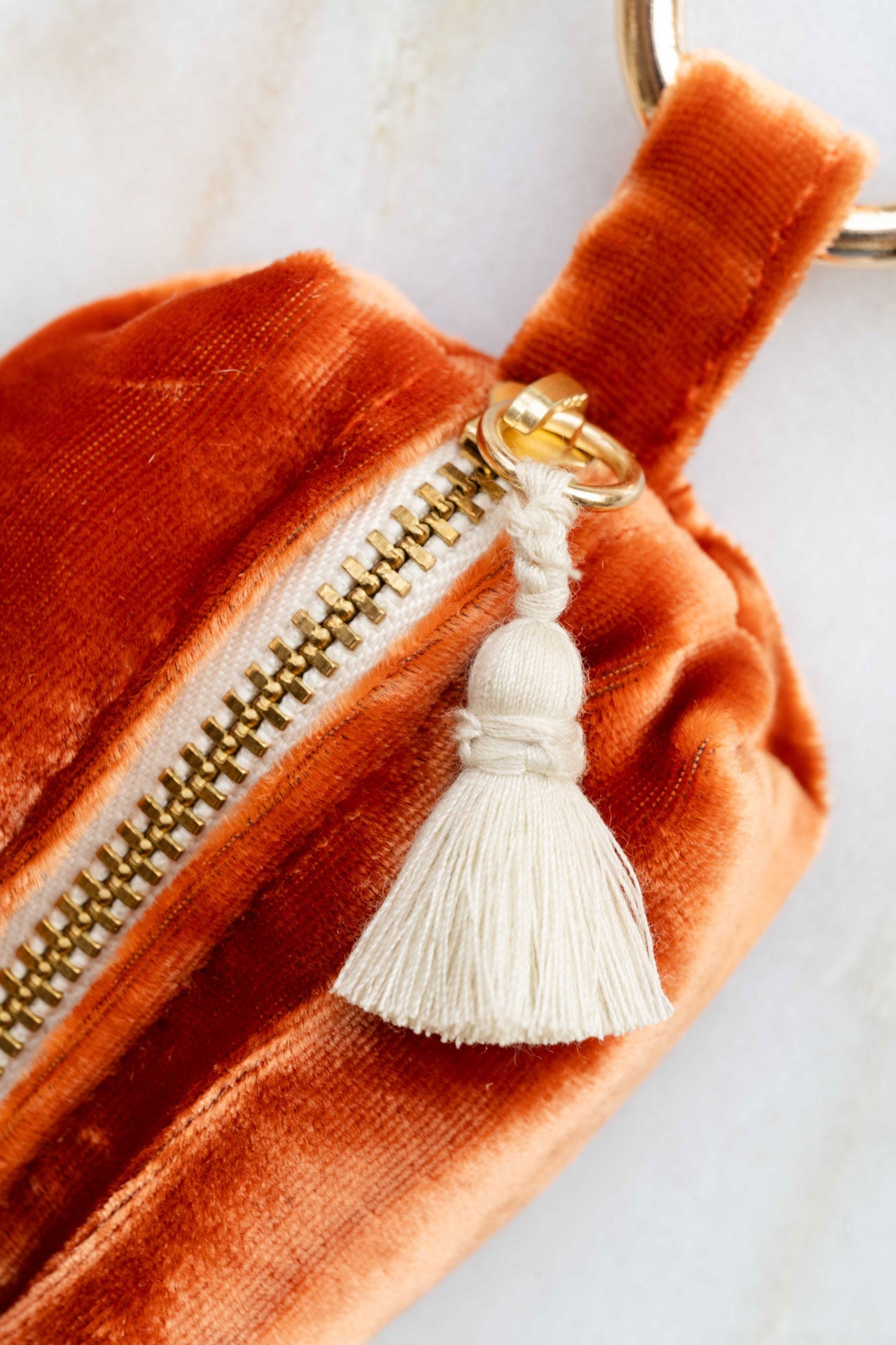 velvet wallet - FLOOSI - brick