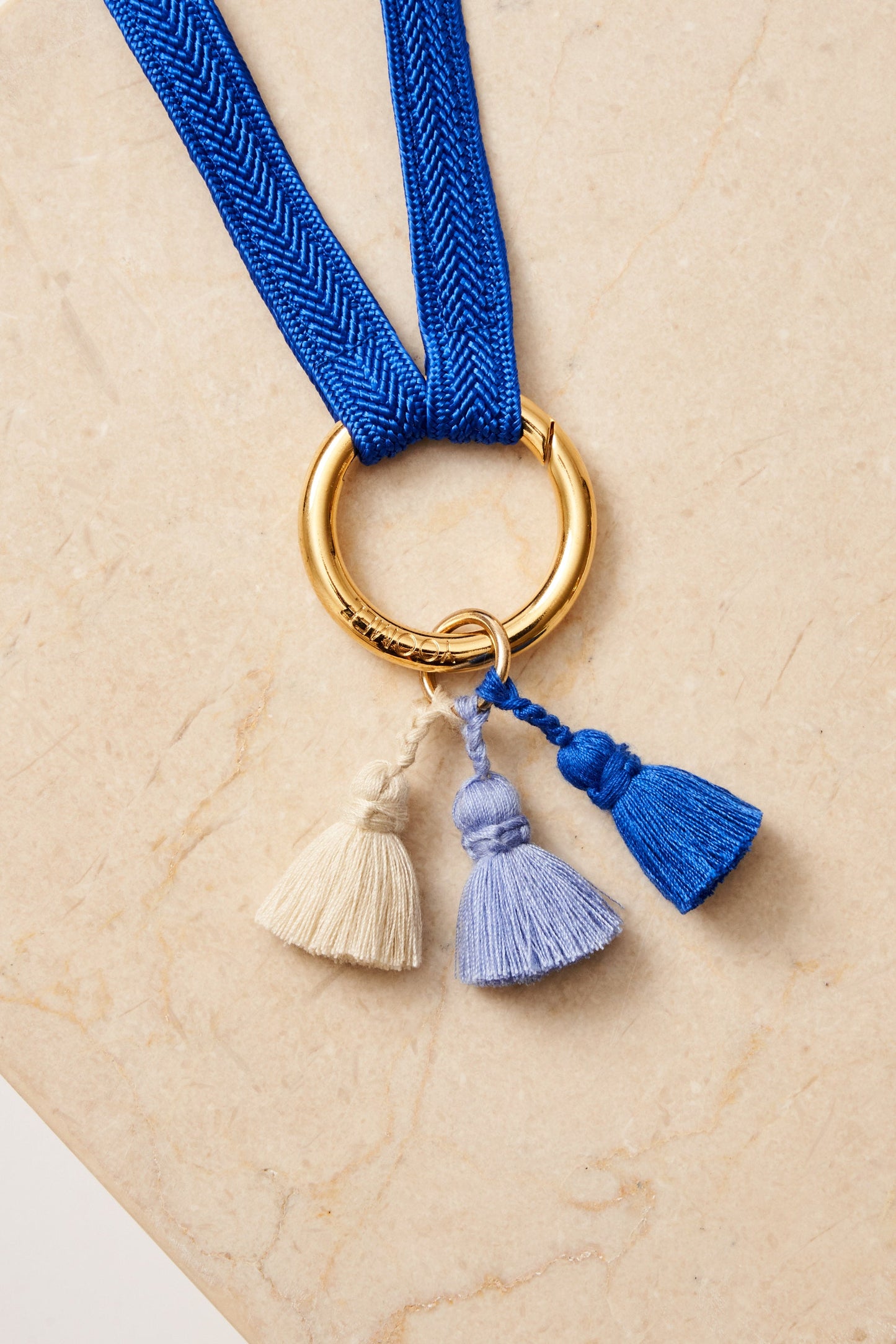 tassel trio - SHOUSHA - majorelle, light blue, ecru