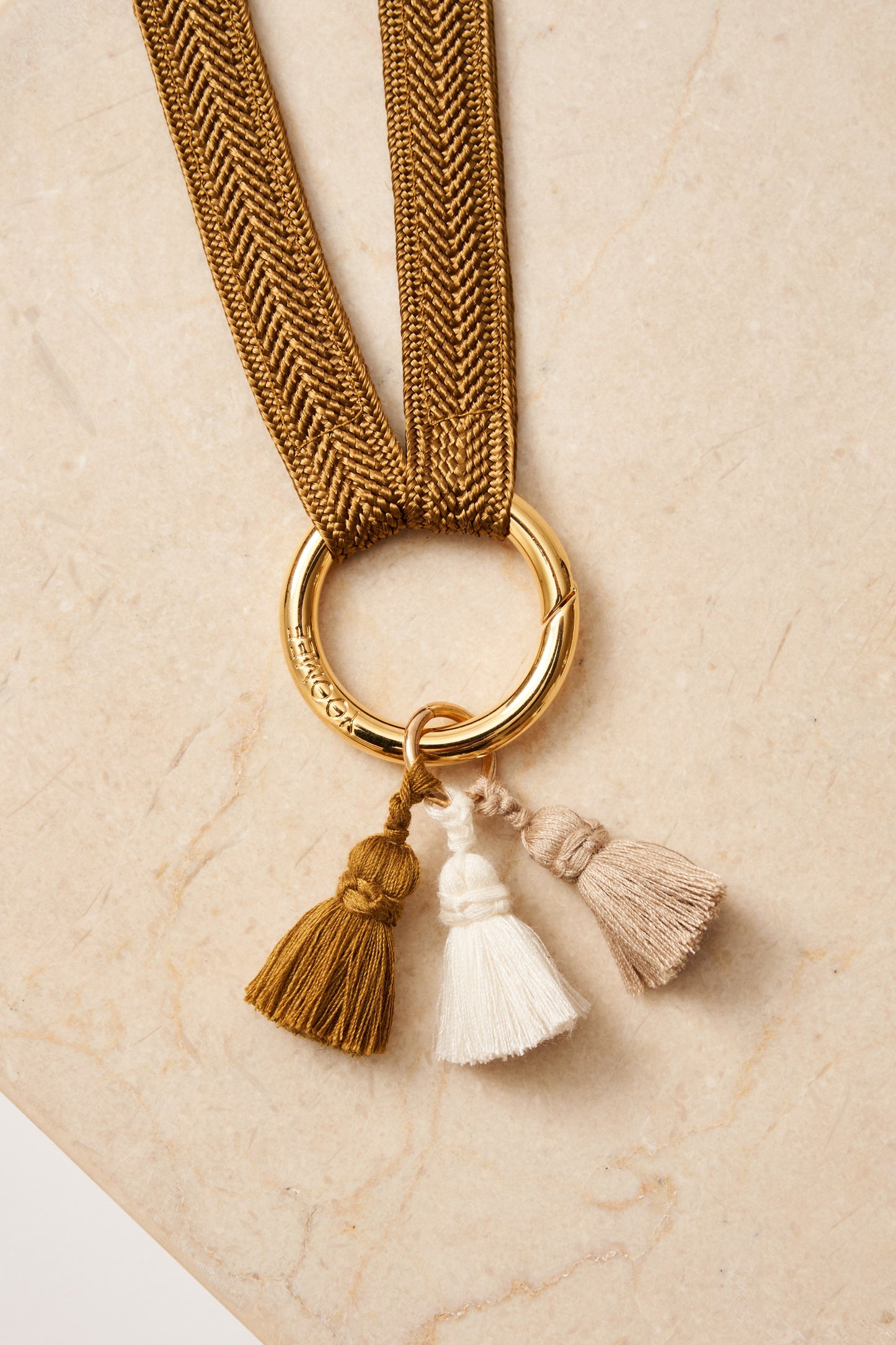 tassel trio - SHOUSHA - olive, ecru, beige