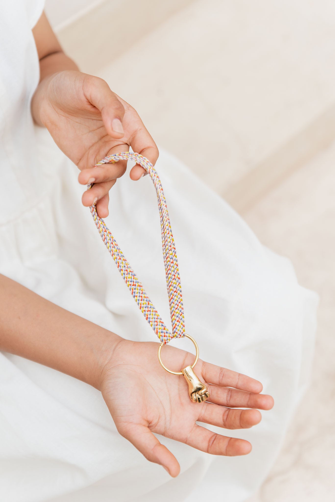 keychain band - FATIMA mini - cream sprinkle - sale