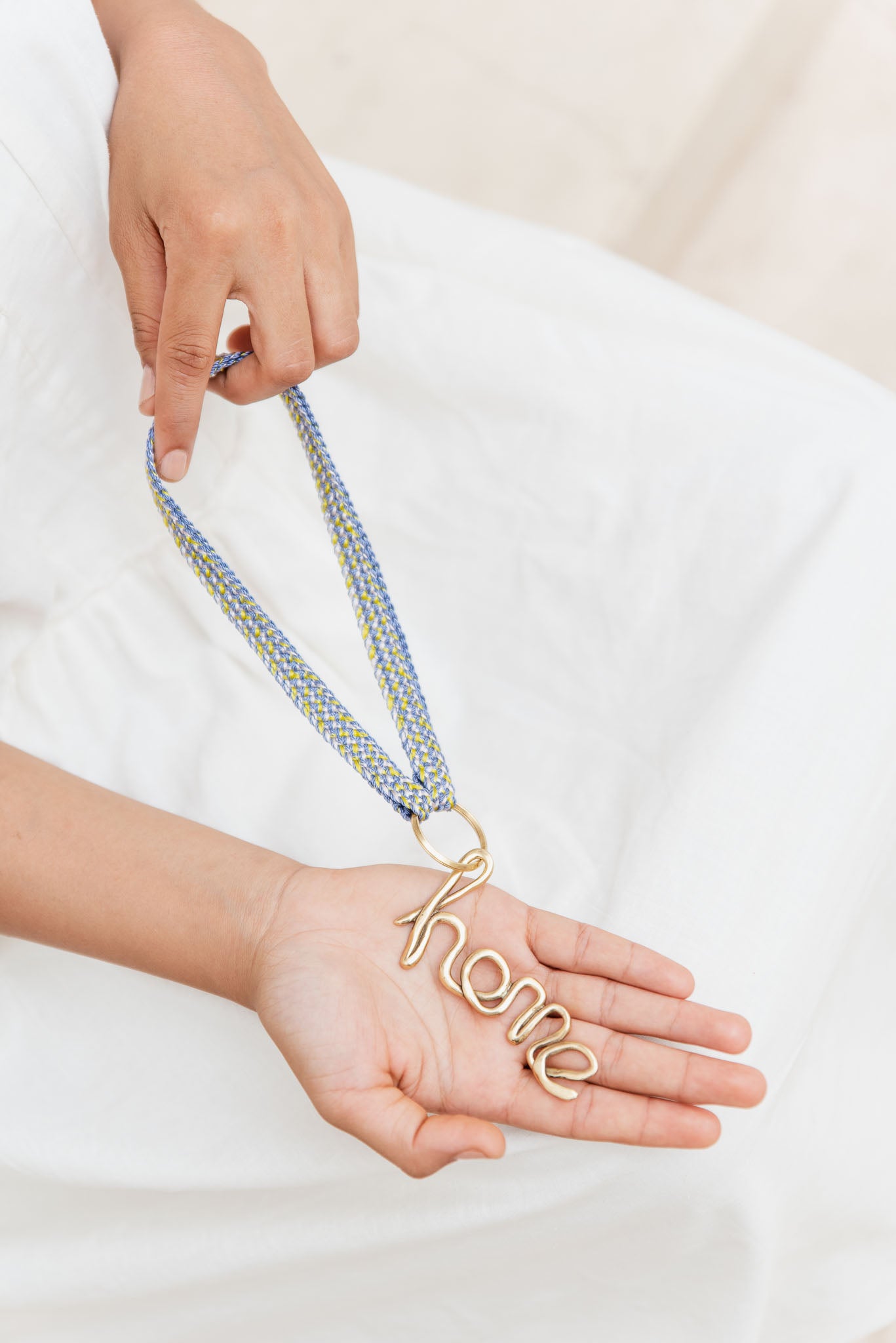keychain band - FATIMA mini - blue flower - sale