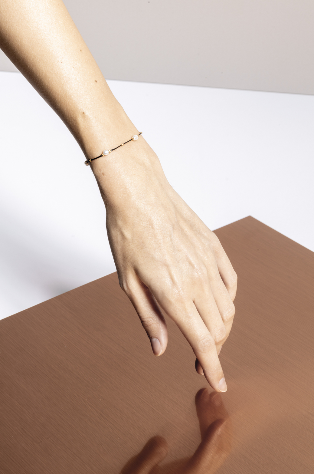 bracelet - CRYSTAL DOTS - pearl