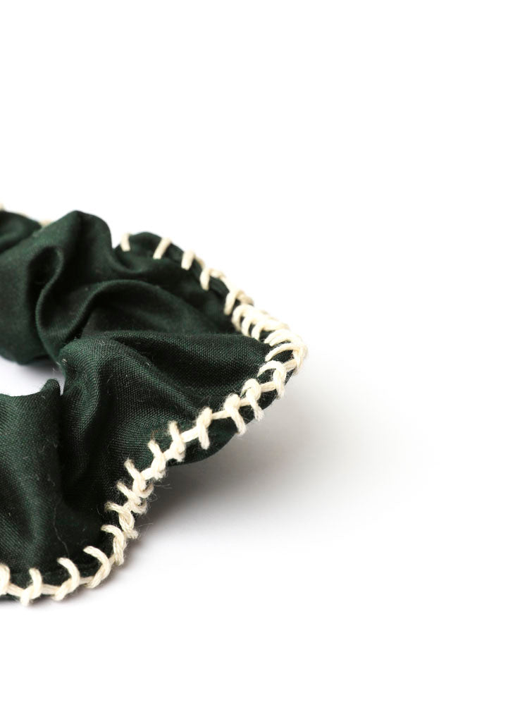 scrunchie - MEDINA - silk - emerald hbik