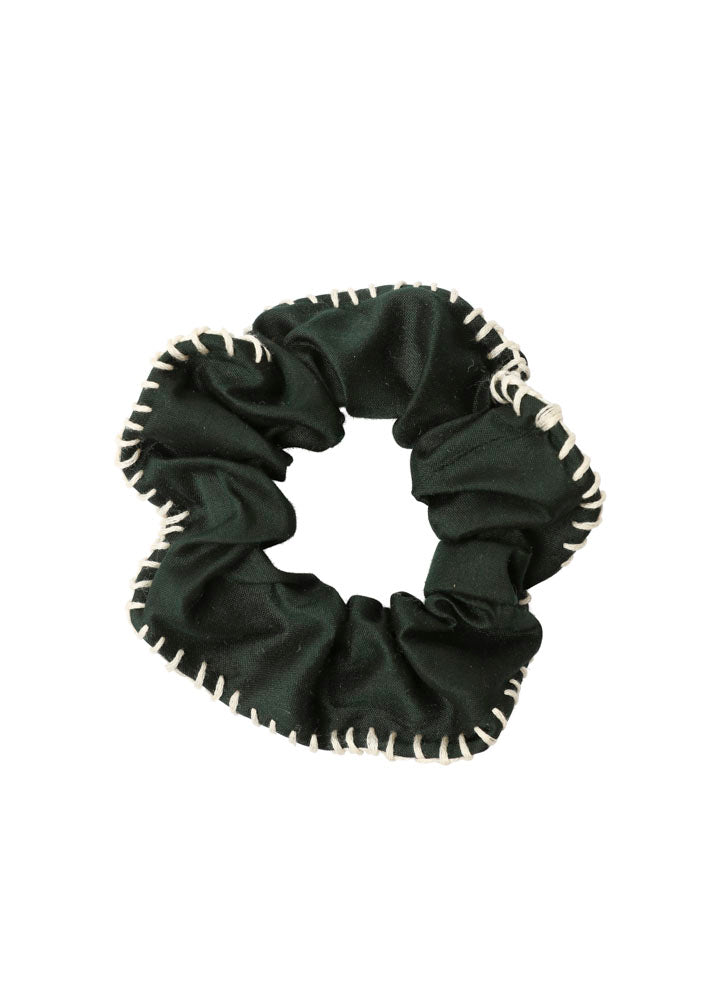 scrunchie - MEDINA - silk - emerald hbik