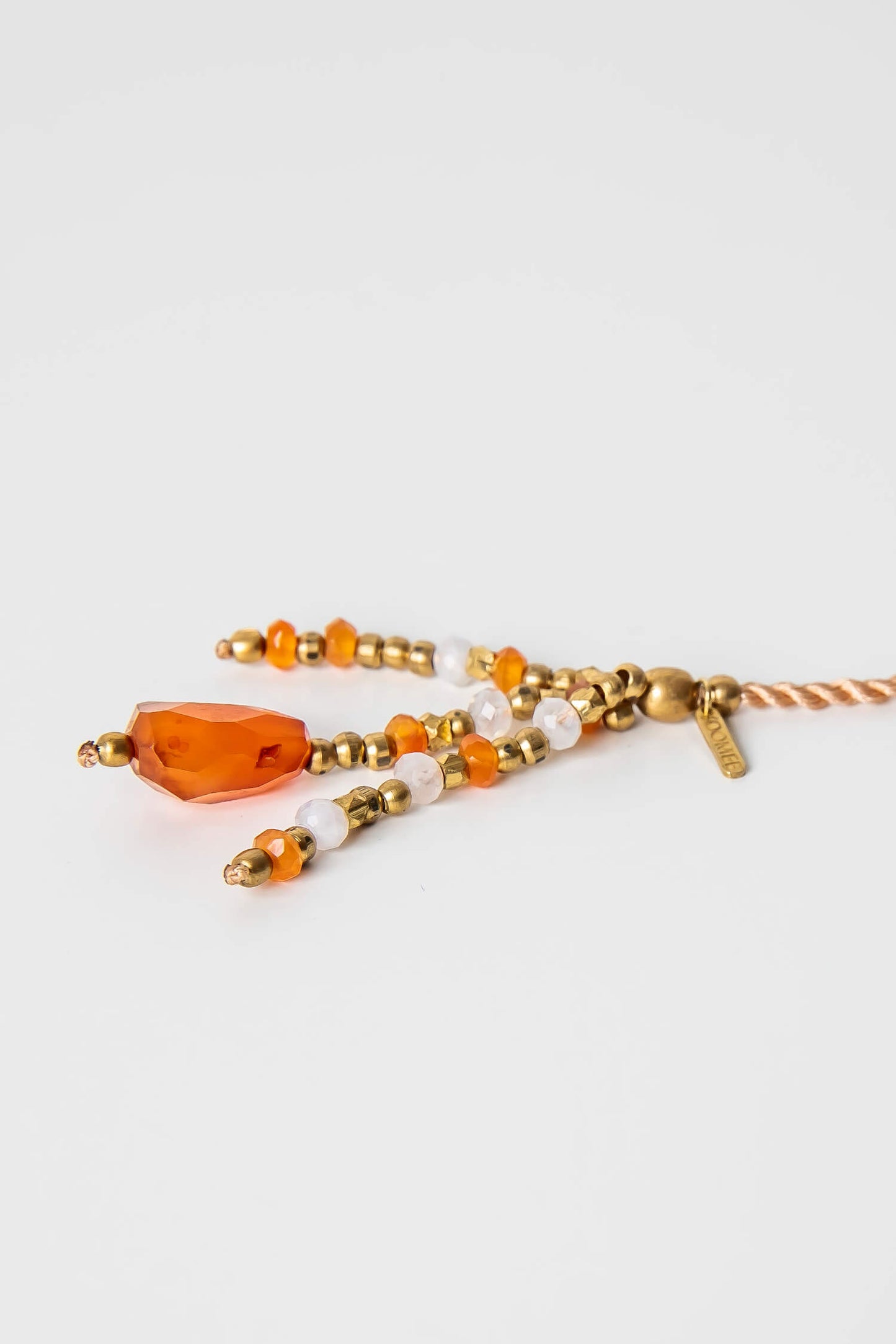 bookmark - NIMDIKI - stone tassels - carnelian