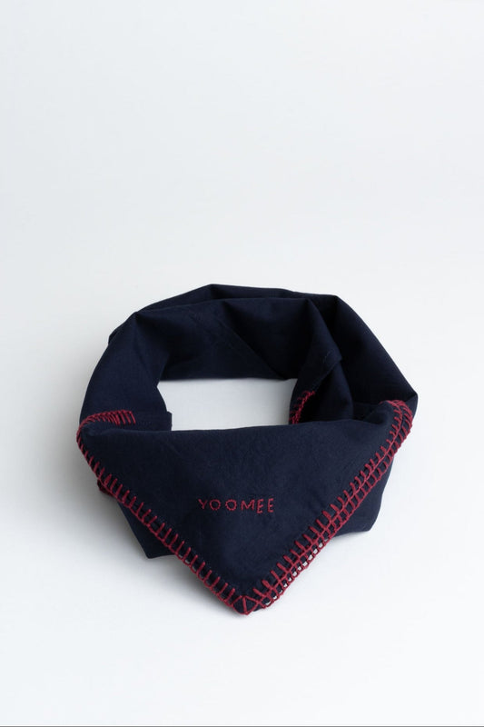 scarf - AZIZA cotton - marine, bordeaux