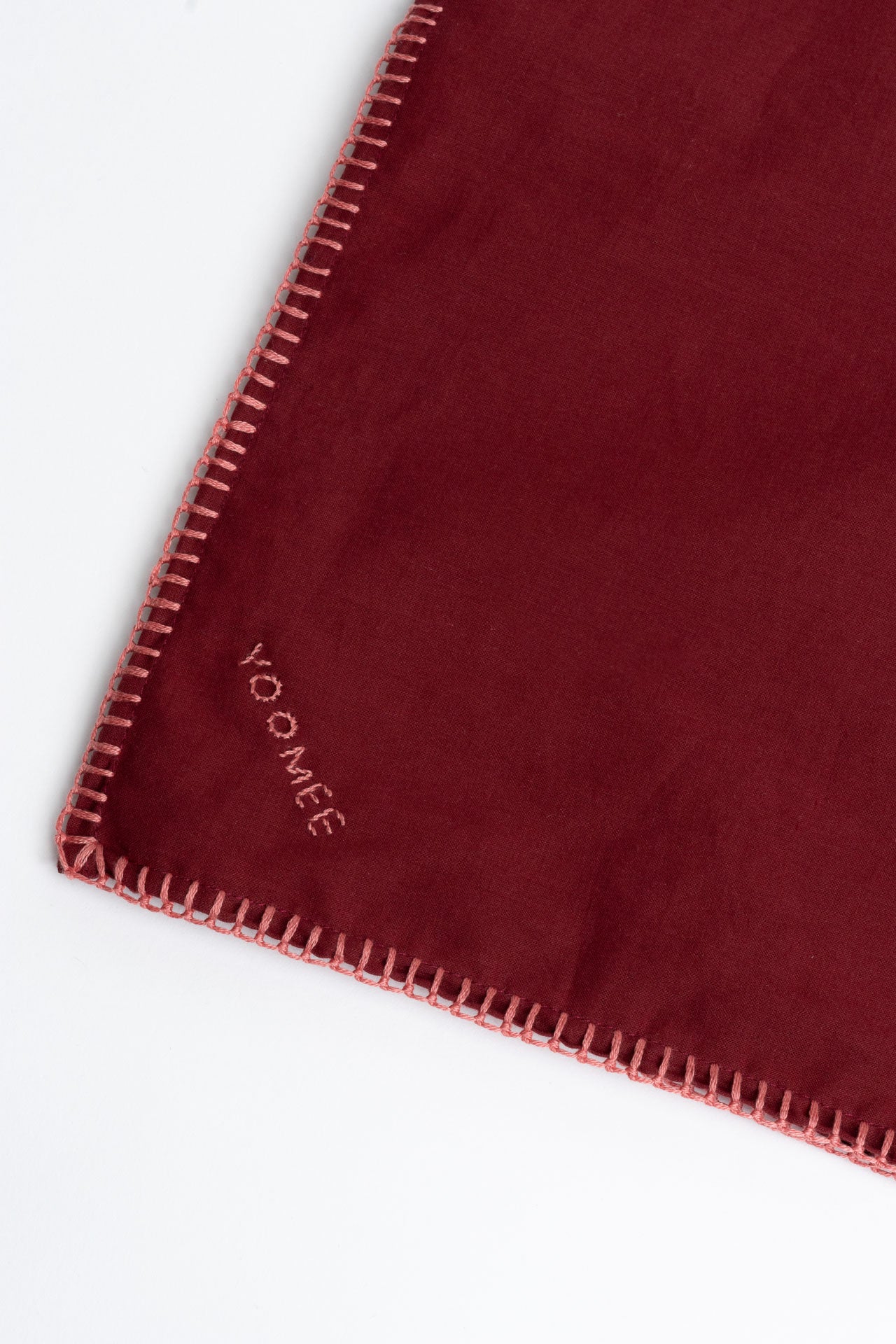 scarf - AZIZA cotton - bordeaux, peach