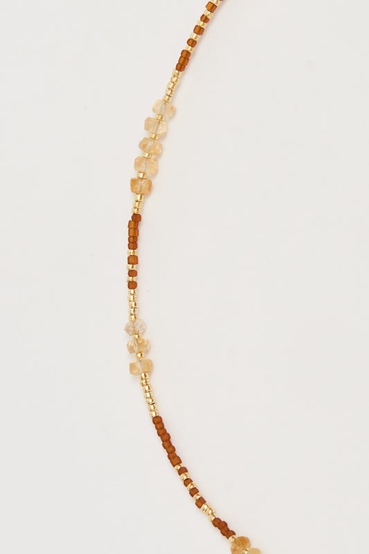 necklace - DINA citrin - amber