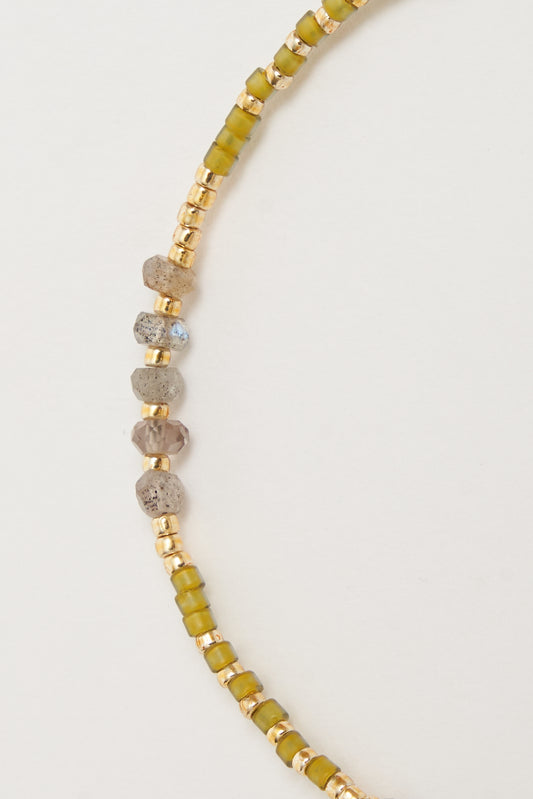 bracelet - DINA labradorite - lime green