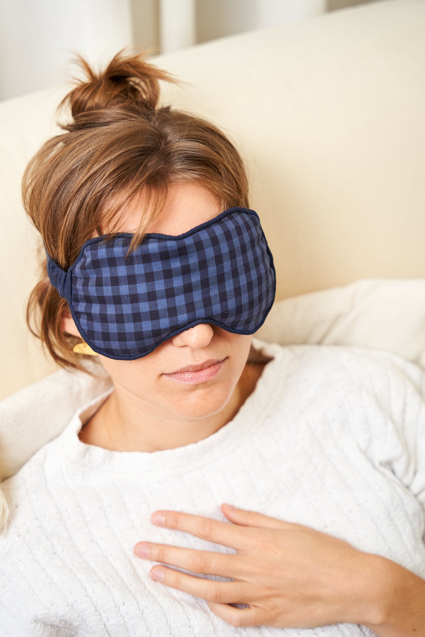 eye mask - RAHA squared - dark blue