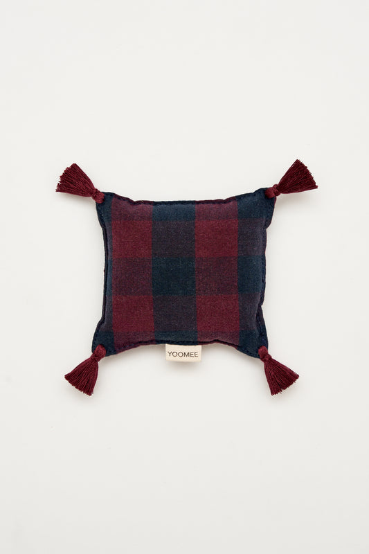 lavender bag - ZAKIA checked - red wine/dark blue