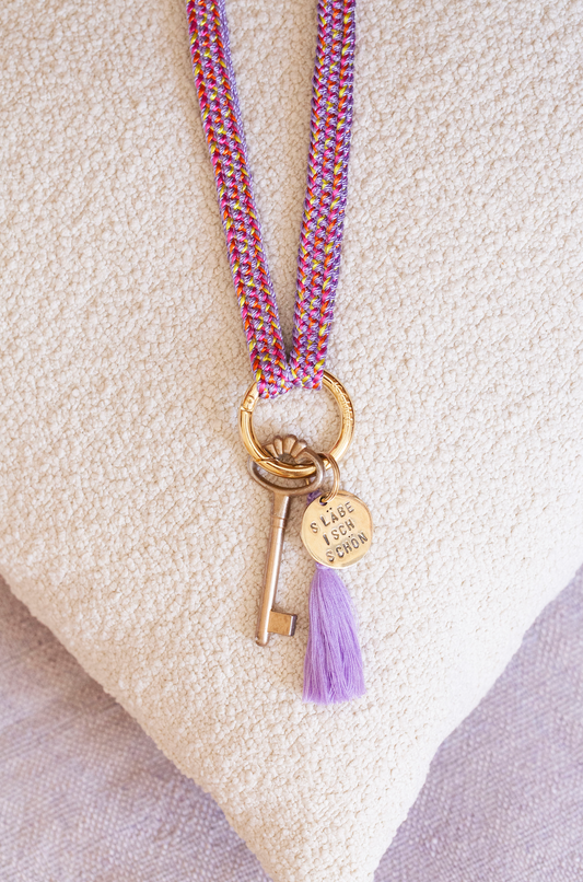 keychain band - FATIMA - purple power - sale