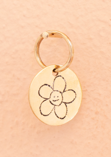 key tag - mini - flower