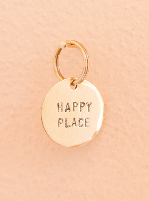 key tag - mini - happy place