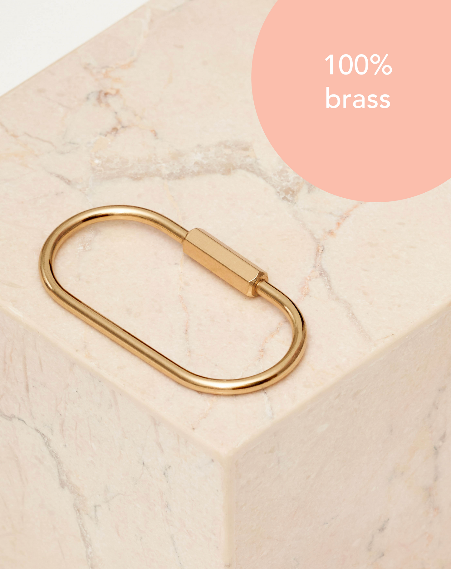 carabiner - special brass - oval