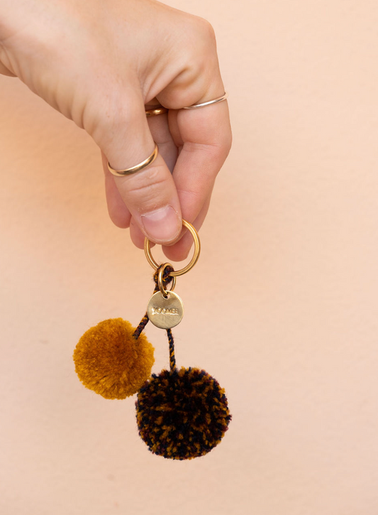 pom pom - KOURA - mustard/marine/bordeaux