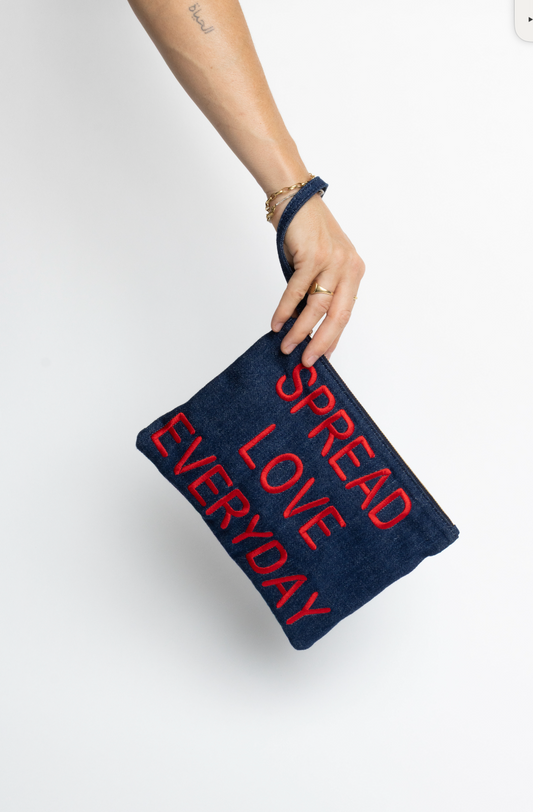 pouch - MOUHIM denim - spread love everyday