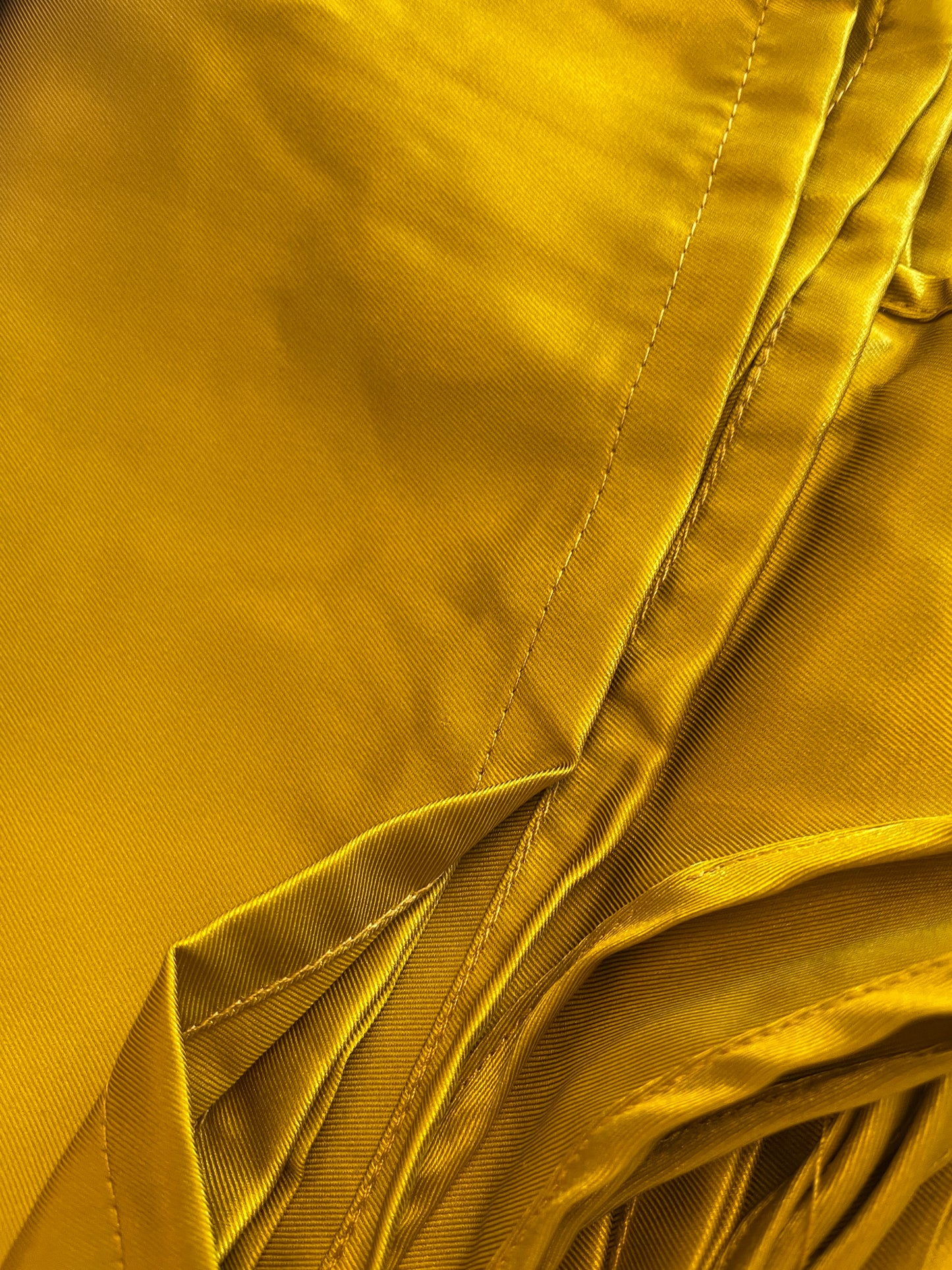 silk top - ANIQUA - golden green
