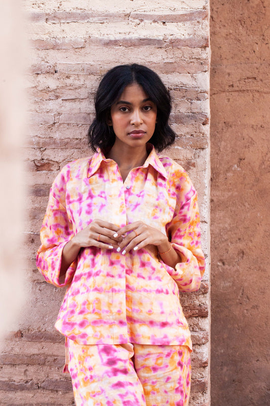 linen shirt - MARA - acid