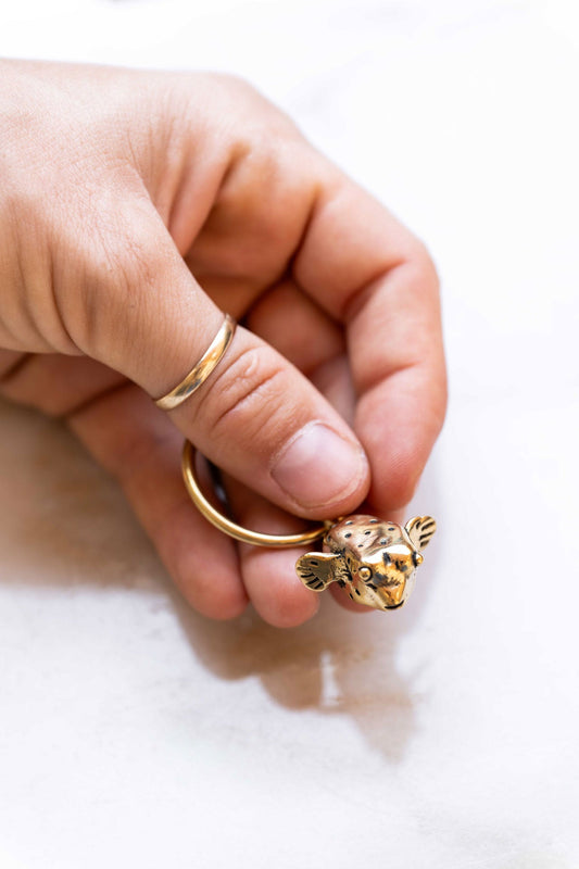 key pendant - MOUNA - pufferfish