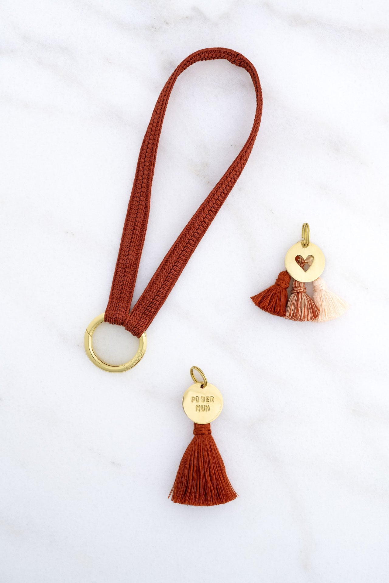 tassel trio - SHOUSHA - red clay