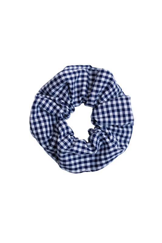 scrunchie - MEDINA cotton - checked marine