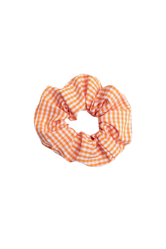 scrunchie - MEDINA cotton - checked orange