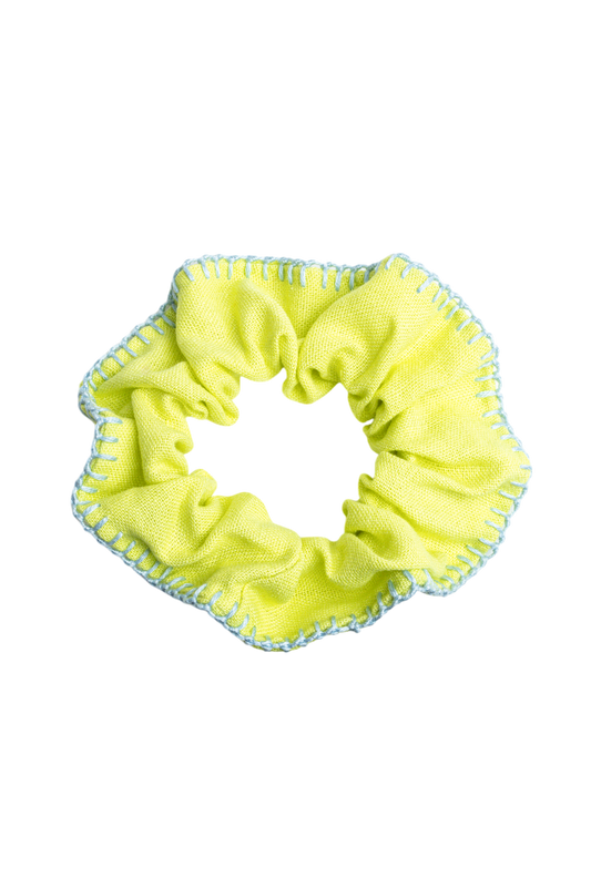 scrunchie - MEDINA linen - neon hbik