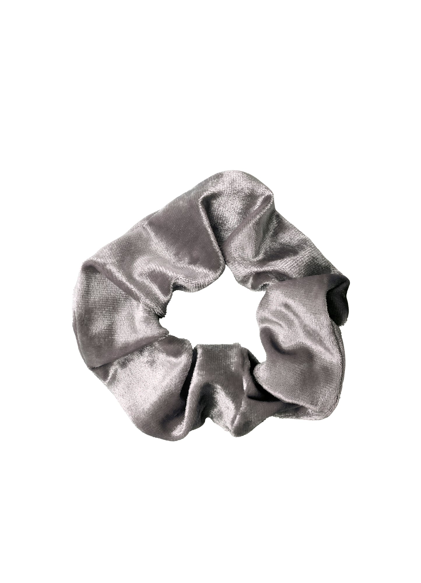 scrunchie - MEDINA velvet - silver grey