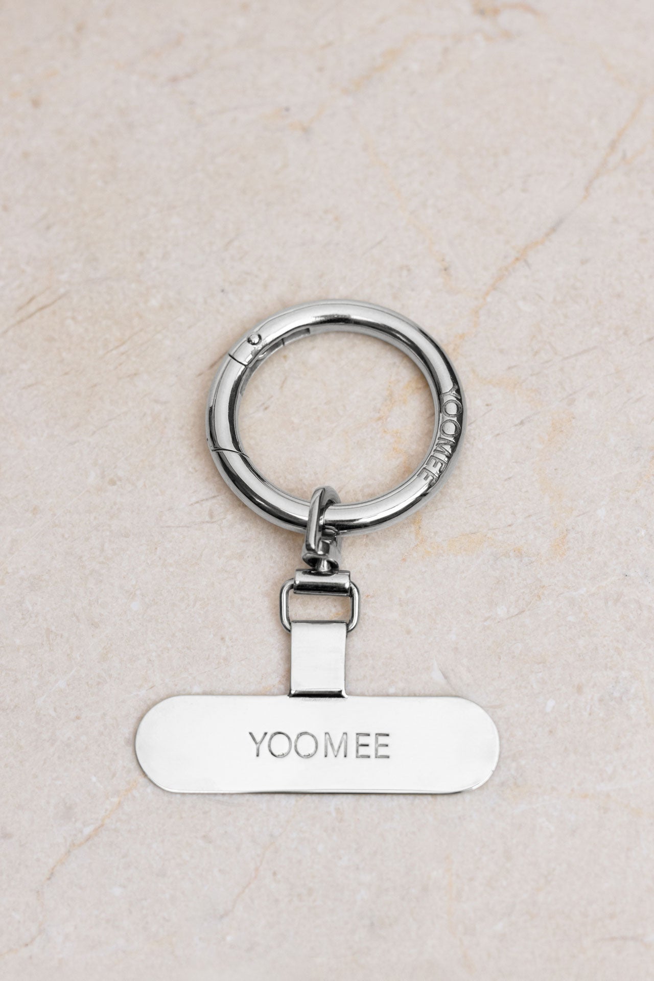 set - phone clip & classic carabiner - silver