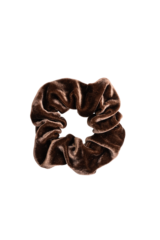 scrunchie - MEDINA velvet silk - brown