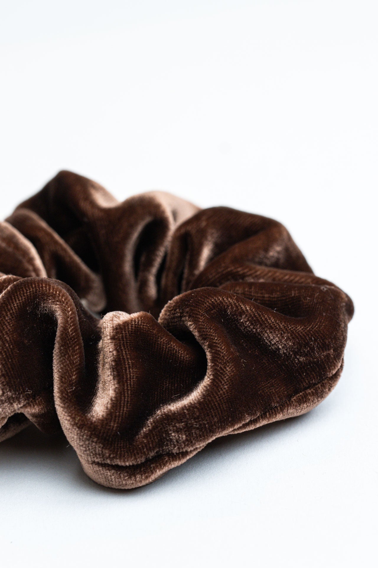 scrunchie - MEDINA velvet silk - brown