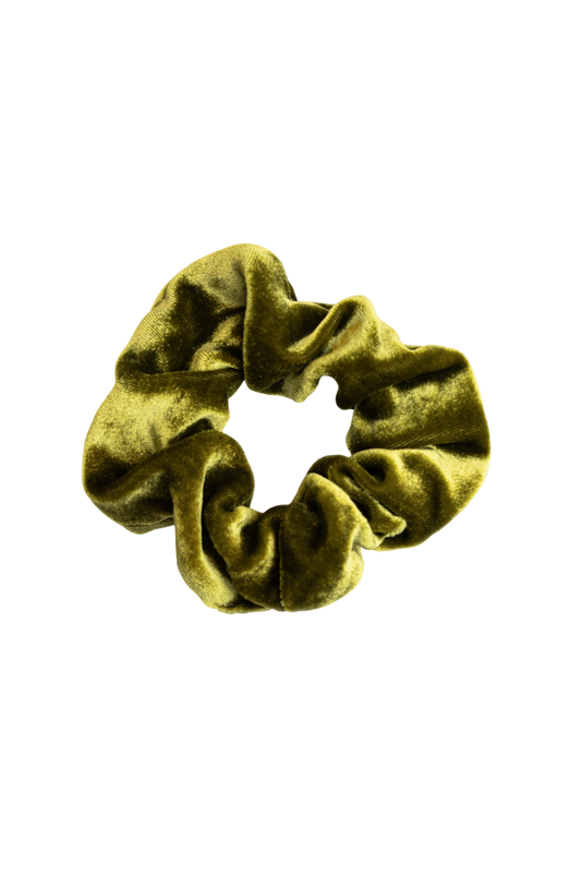 scrunchie - MEDINA velvet silk - green kiwi