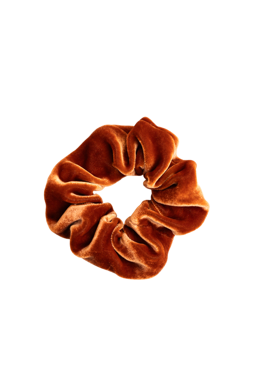 scrunchie - MEDINA velvet silk - ochre