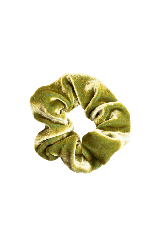 scrunchie - MEDINA velvet silk - pistachio