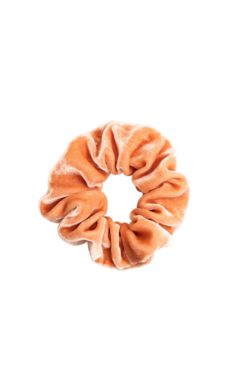 scrunchie - MEDINA velvet silk - salmon