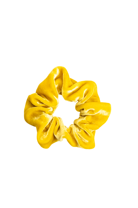 scrunchie - MEDINA velvet silk - yellow