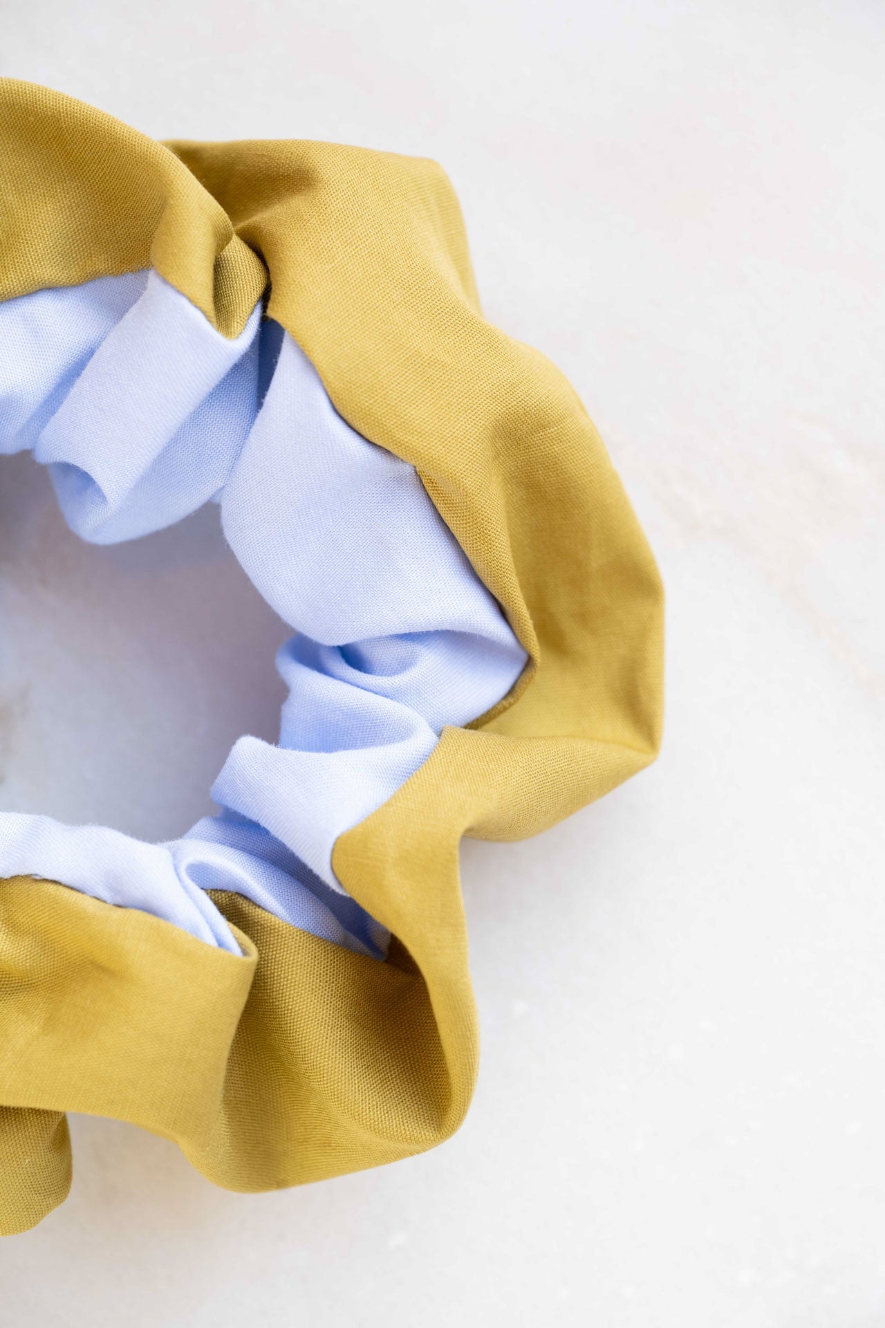 scrunchie - MEDINA cotton - moss green/blue